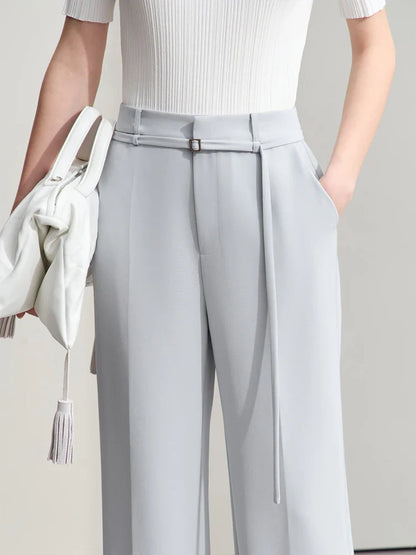Minimalism 2024 Summer New Commuter Fashion Loose Blazer High Waist Casual Solid Pants Women's Clothes Separately 12442201