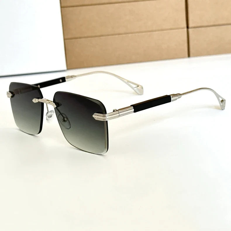2024 Fashion Sunglasses For Men Luxe Rimless Sunglasses Women Trendy Vintage Glasses Lunette Soleil Femme Gafas De Sol Hombre