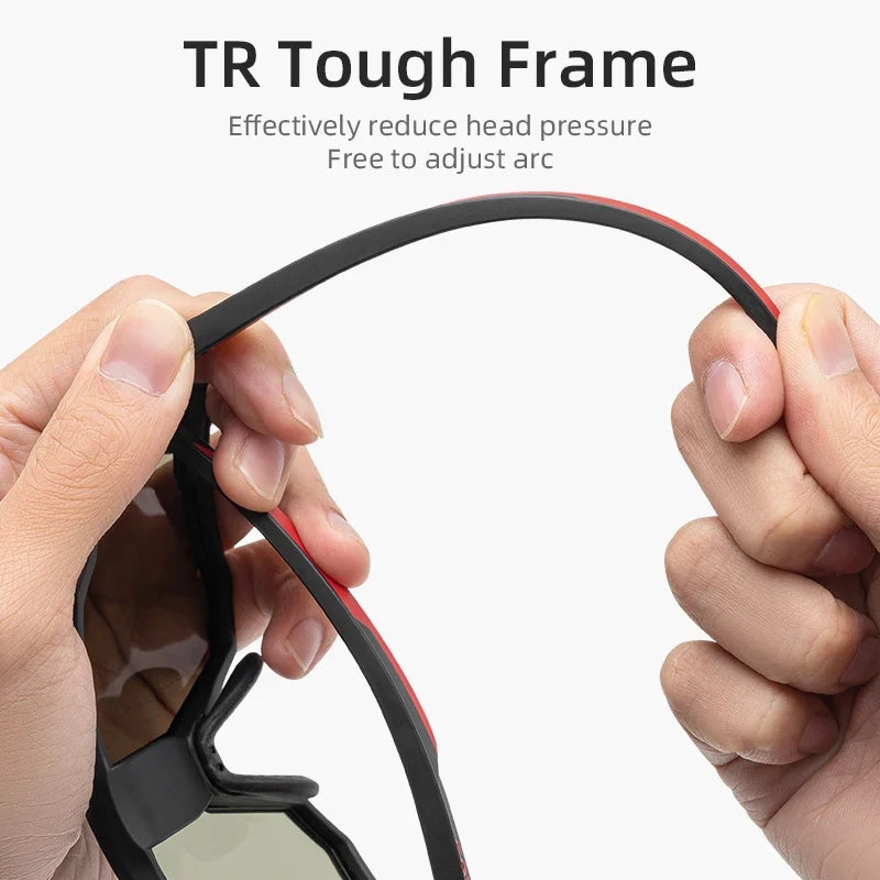 Sunglasses Polarized Cycling Glasses Electronic Color Change Glasses UV400 Safety Bike Bicycle Eyewear Sports Goggles