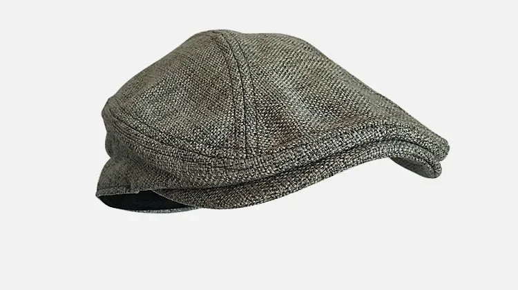 Big Size Summer Linen Solid Newsboy Caps Men and Women Painter Beret Hats  Adult Casual Ventilate Sunprotection Advancing Hat