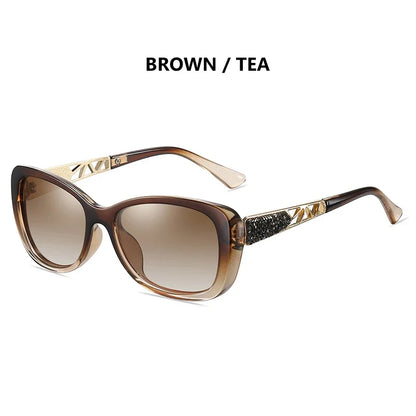 2024 Women's Sunglasses Gradient Polarized Lens Luxury Design Ladies Elegant UV400 Fashion Eyewear Lunette De Soleil Femme