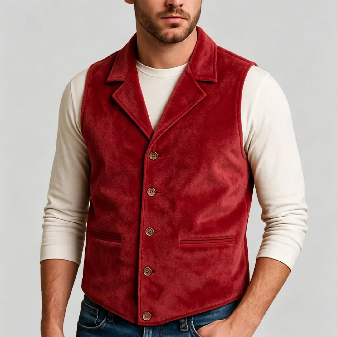 Men Vest Orange Velvet Single Breasted Lapel Waistcoat For Wedding Banquet Party Business Work Office Casual Daily Men Suit Vest