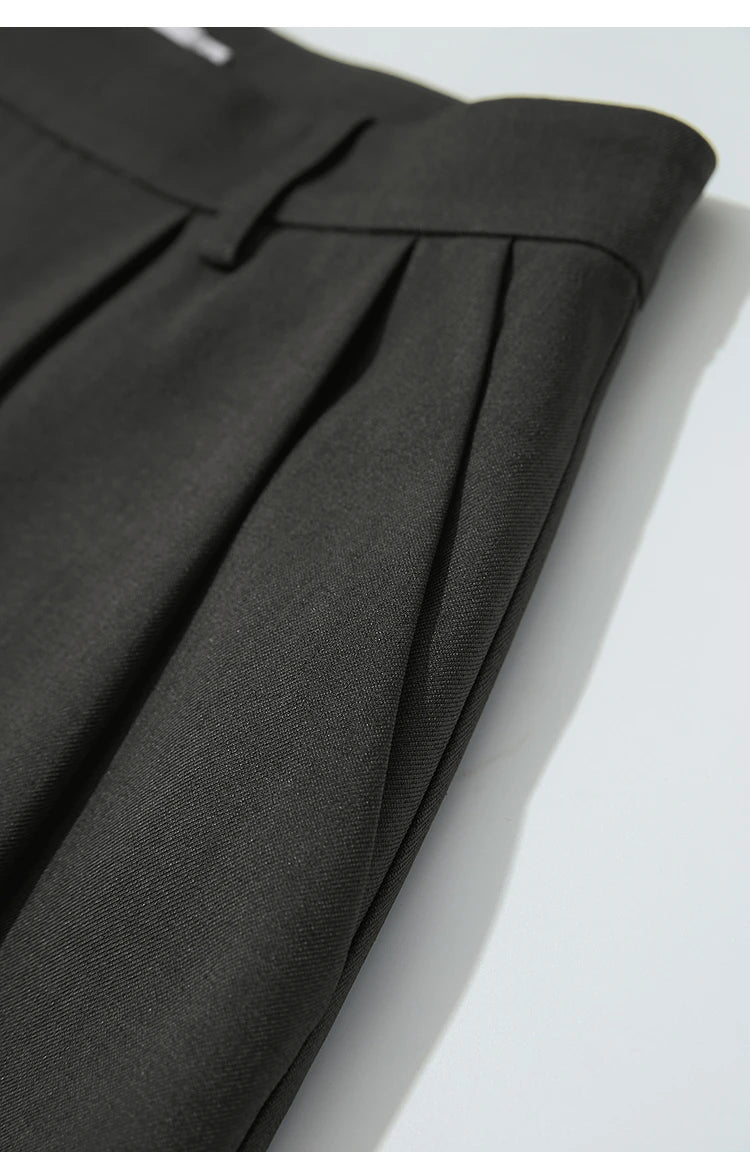 Minimalist Casual Shorts For Women 2025 Autumn Preppy Style Loose Black Shorts Office Lady Luxury Shorts Daily 12523085
