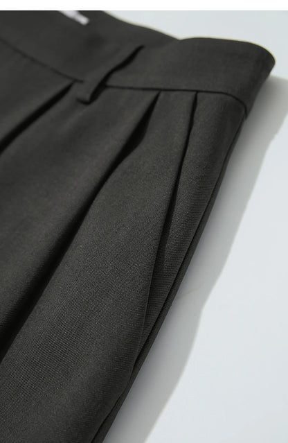 Minimalist Casual Shorts For Women 2025 Autumn Preppy Style Loose Black Shorts Office Lady Luxury Shorts Daily 12523085