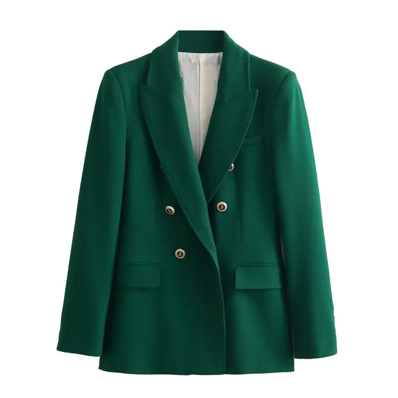 Slim Fit Commuter Versatile Autumn 2024 Women's Suit Jaet Long Sve Regular Length Faionable Outerwear