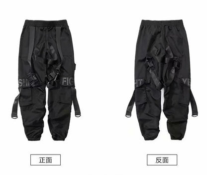Mens Techwear Sweatpants Y2K Streetwear Jogging Pants Men Hip Hop Street Dance Casual Trousers Vintage Cargo Pant Pantalon Homme