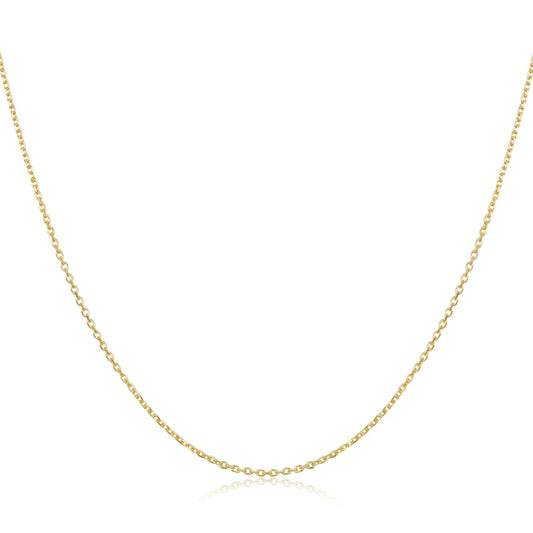 Authentic Gold Color 925 Sterling Silver Basic Cable Chain Necklace Pendant for Women Long Chain Fashion Jewelry SCA016