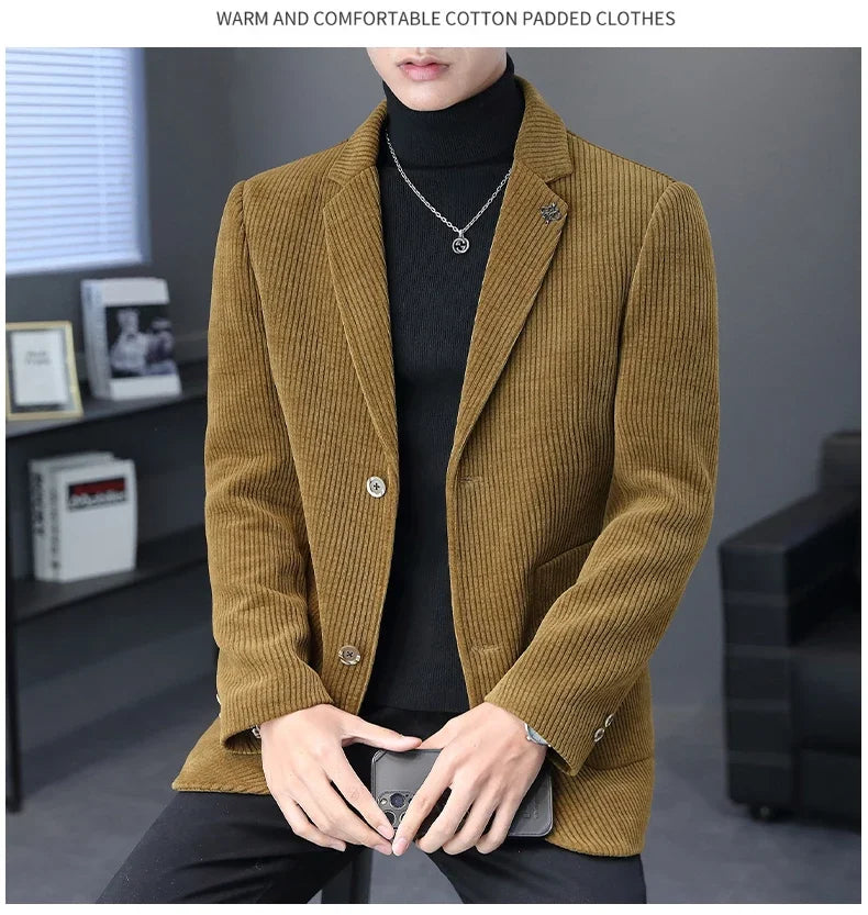 Blazer Boutique Men's Fashion Business Casual Solid Color Korean Version of The Trend Simple Casual Elite Party Gentleman Suit