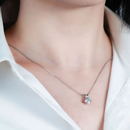 0.5ct-5ct Moissanite Pendant Necklace With Certificate For Women Original Real 925 Silver Chain Solitaire Drop Necklaces