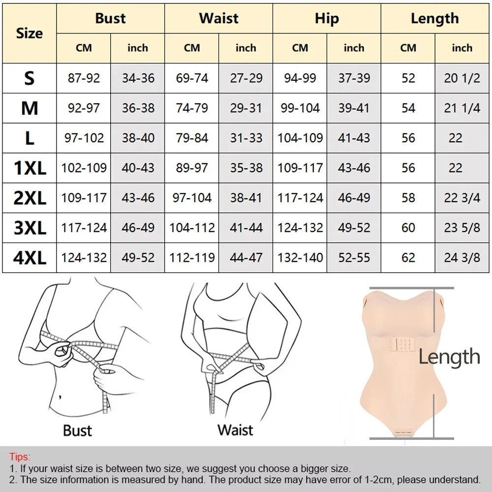 Strapless Thong Bodysuits 4XL Women Belly Control Full Body Shaper Push Up Breast Underwear Plus Size Women's Clothing