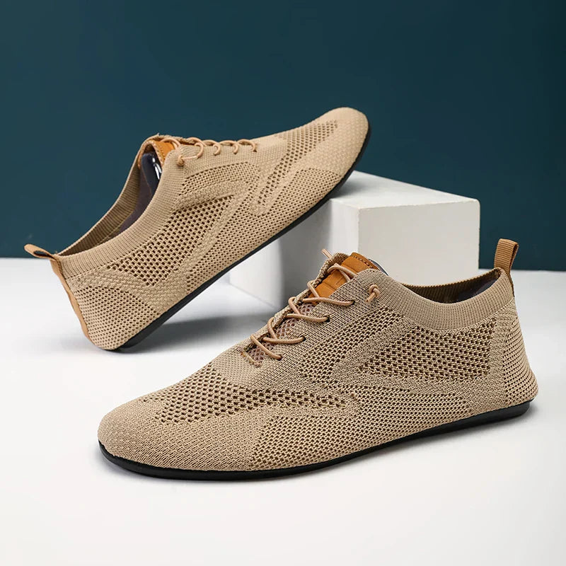 Summer Men Shoes Mesh Flat Outdoor High Quality Walking Shoes Comfortable Lace Up Breathable Non Slip Casual Man Shoe