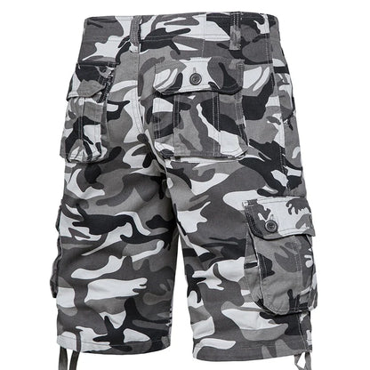 Men's Camo Shorts Summer Casual Half Pants Camouflage Outdoor Sports Short Pants Side Pocket Cotton Breathable Shorts