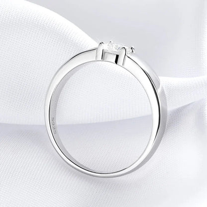 D Color 0.5CT 1CT Moissanite Ring for Men 925 Sterling Silver Simulation Diamond Wedding Band Classic Round Cut with