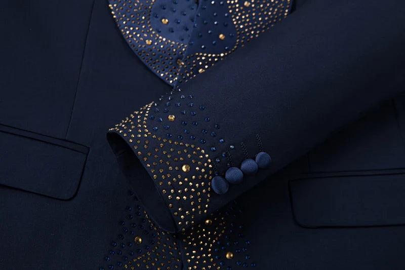 2024 High-grade Light Luxury Mens Suits Set 3 Pieces, Wedding Host Banquet Performance Party Blazer Dress with Pants Vest, S-3XL