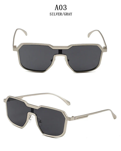 Heavy Metal Sunglasses For Men Steampunk Fashion Glasses Vintage Shades Retro Square Gafas De Sol Hombre Lunette De Soleil Homme