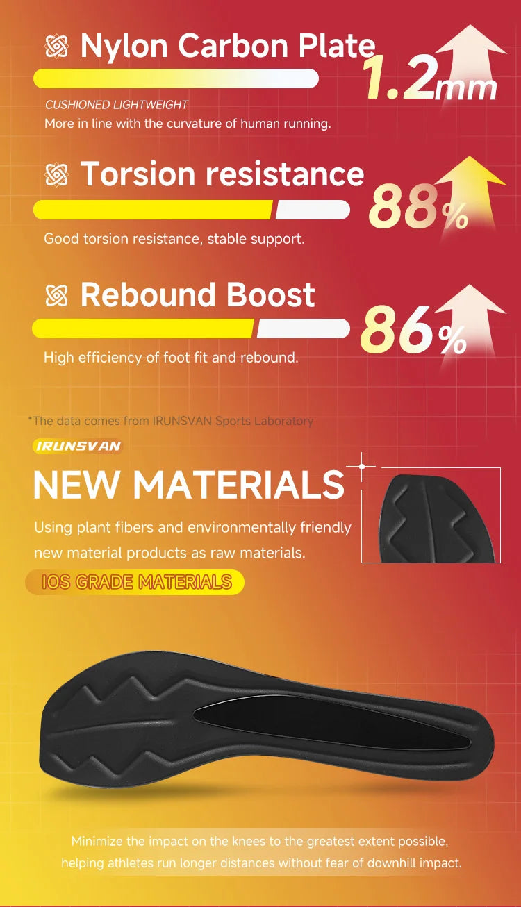 Men Running Shoes Breathable Sports Shoe Lightweight Marathon Carbon Plate Sneaker Casual Comfortable Athletic Training