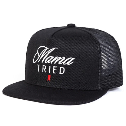 Unisex Mama TRIED Letter Embroidery Hip-hop Net Hats Spring Summer Outdoor Adjustable Casual Baseball Caps Sunscreen Hat