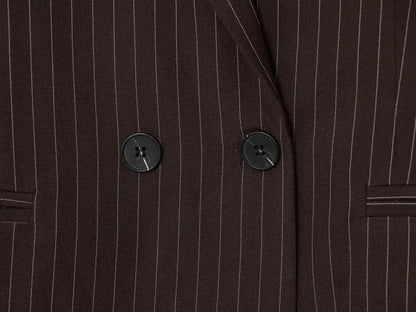 Fall/Winter 2025 New  Women's Street Fashion oversized pinstripe shoulder-padded loose suit jacket for women