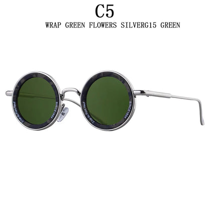 Round Steampunk Sunglass Men Vintage Punk Sunglasses Women Trendy Retro Fashion Glasses Gafas De Sol Hombre Lunette Soleil Femme