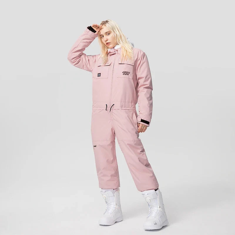 Winter Ski Suit Men Women Waterproof Warm Ski Overalls Outdoor Sports Snowboard One Piece Ski Jumpsuit Skiing Clothing