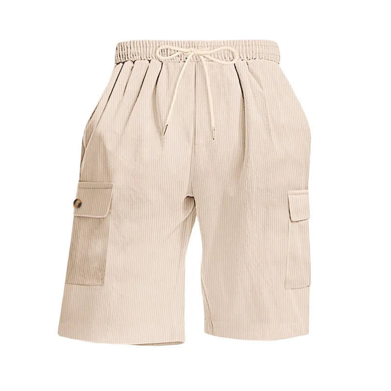 American Men's Heavy Loose Four Seasons Hip Hop Casual Sports Running Corduroy Tooling Shorts