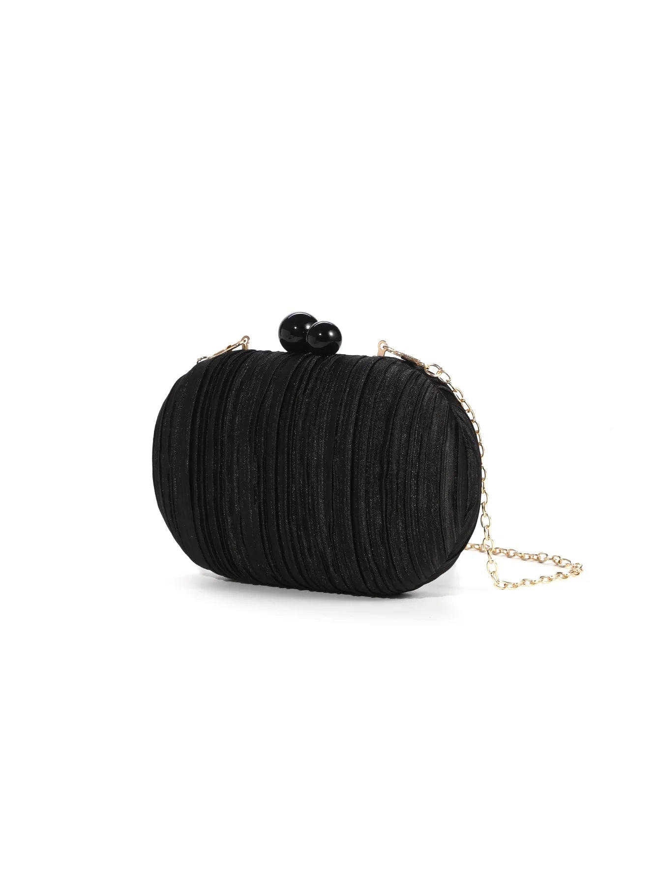 Elegant Satin Pleated Handbag 2025 New Niche Design Bridal Princess Ladies' Evening Bag Ceremony Cloth Round Purses and Clutches