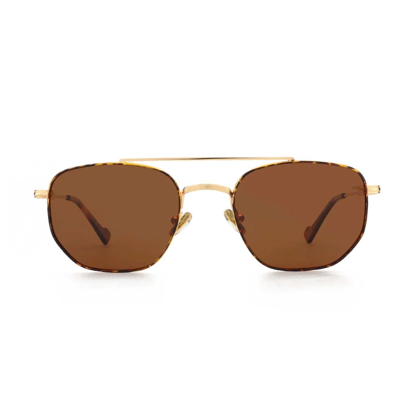 Fashion Hexagonal Geometry Polarized Sunglasses for Men Women Polygon Metal Shade Pilot Sun Glasses ZS1210