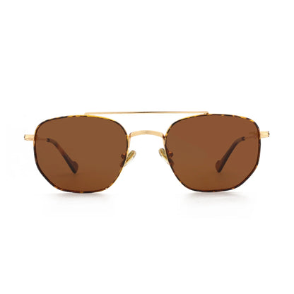 Fashion Hexagonal Geometry Polarized Sunglasses for Men Women Polygon Metal Shade Pilot Sun Glasses ZS1210