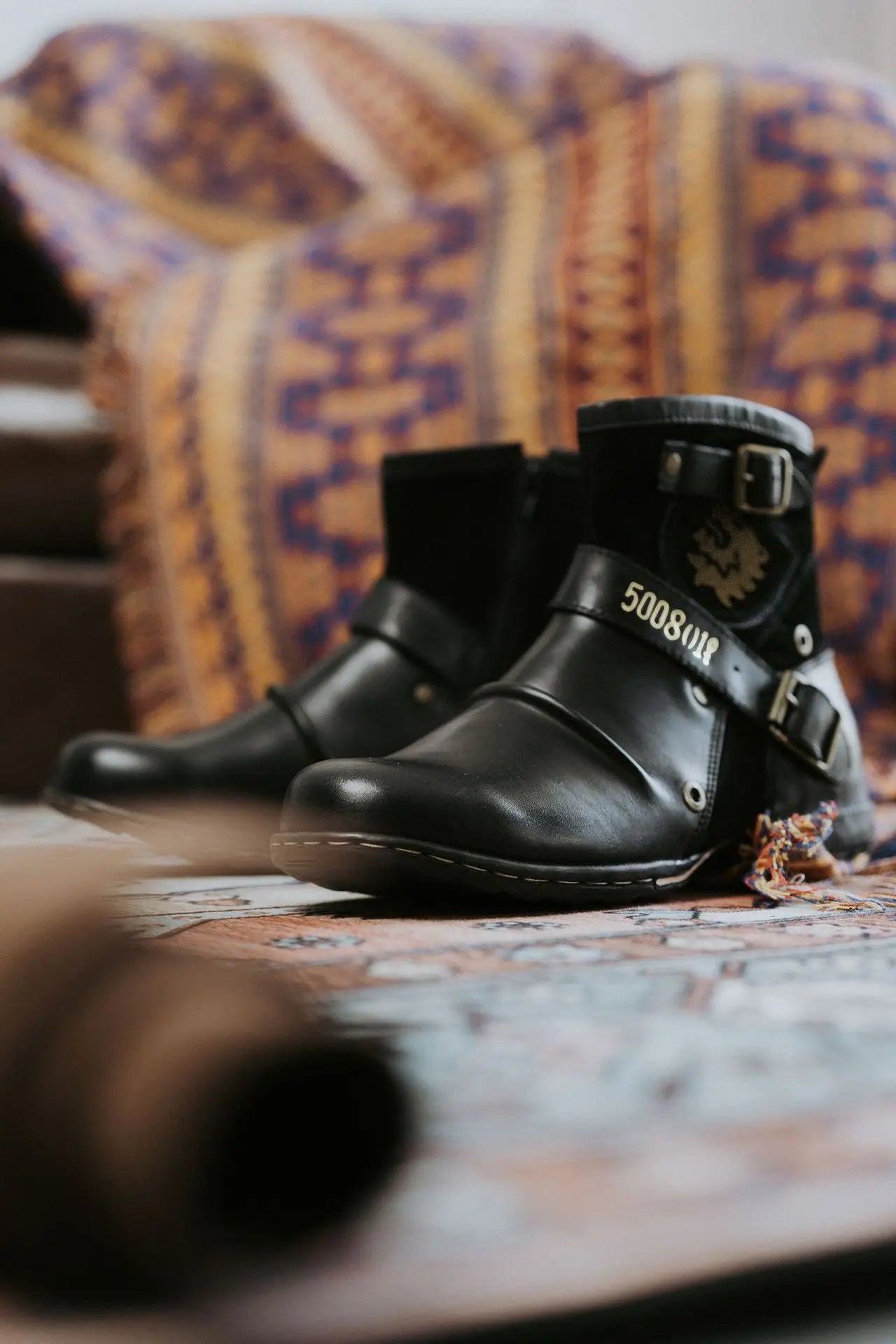 New Round Toe European and American Retro Men's Leather Boots Men's Shoes Men's Boots Plus Size 2023