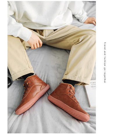 New Winter Booties Outdoor Waterproof Barefoot Boots For Men Ankle Boots Plush Warm Snow Shoes Non-slip Casual Sneakers Big Size
