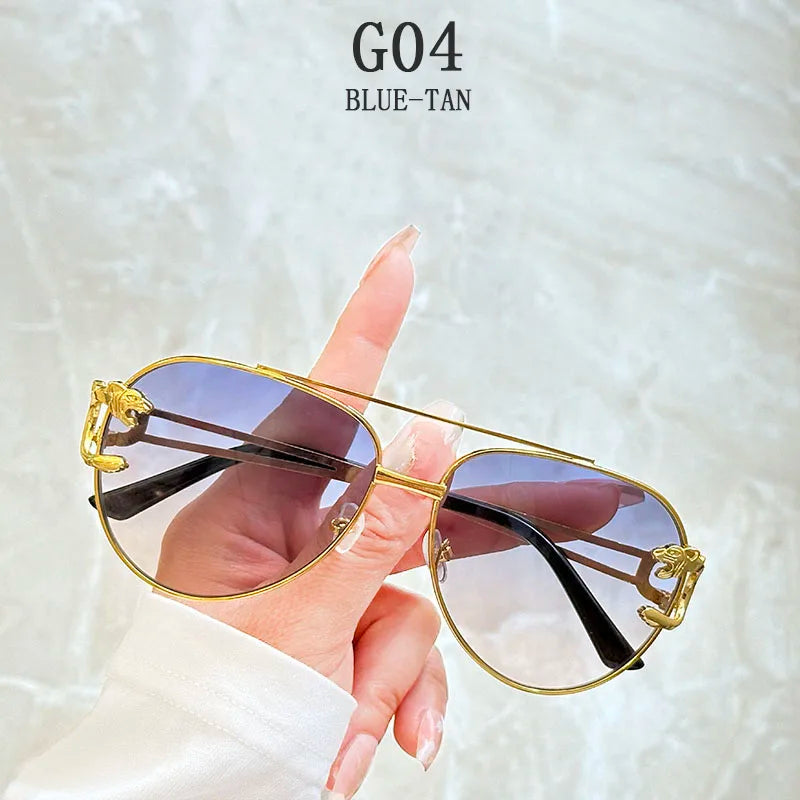 Luxury Sunglasses Women 2025 Fashion Glasses Vacation Oval Sunglass Luxe Femme Lunette Soleil Femme Lentes De Sol Mujer Vintage