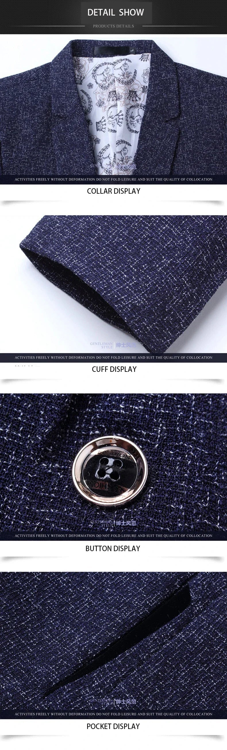 New Arrival Mens Blazer Jacket Suit Wedding Prom Party Slim Fit Smart Casual Suit Men Jacket Business Men Suit Jacket