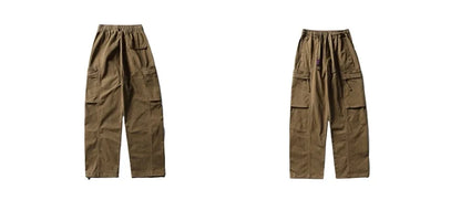 Oversized Baggy Vintage Washed Cargo Pants Men Loose Fit Multi Pocket Straight Leg Retro American Style Streetwear Utility Pants