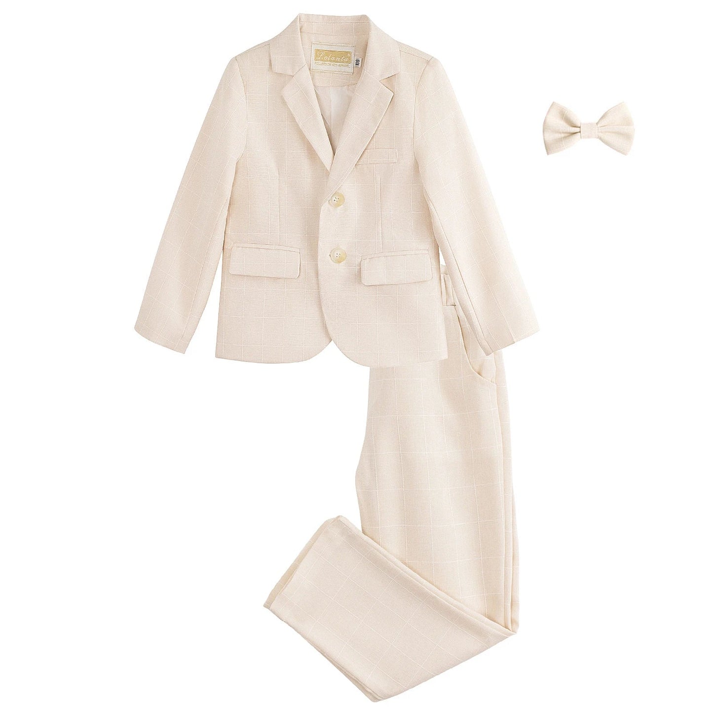 Boys Suit Wedding Ring Bearer Outfit Kids Suit Set Blazer Pants Bow Tie Shirt Clothes Formal Wear 2-14Years