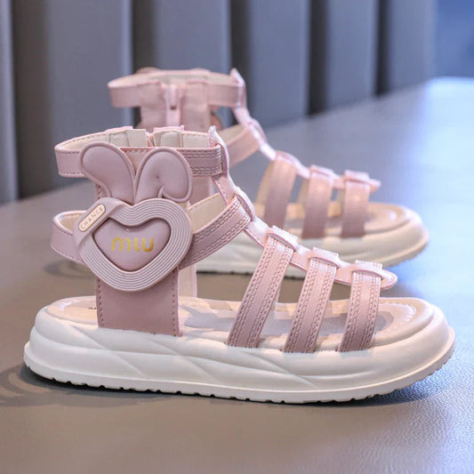 2026 Fashion Kids Sandals Children's Design Hollow-out Multicolor Sport Sandals Soft Flat Strappy Sandals Girls Cute Beach Shoes