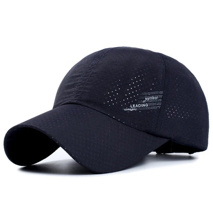 Quick Dry Baseball Cap Outdoor Sports Mesh Breathable Hat For Men Portable Hiking Fishing Sunbonnet Golf Adjustable Cap