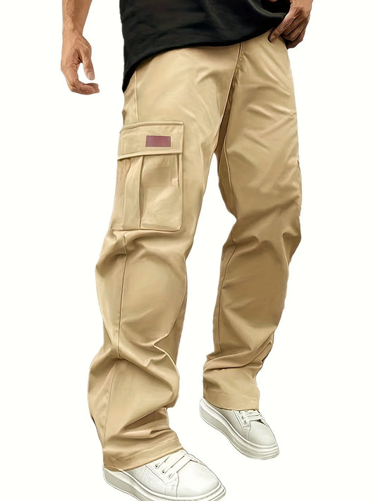2026 Amazon Summer New Men's Work Pants European and American Independent Station Drawstring Multi Pocket Casual Pants