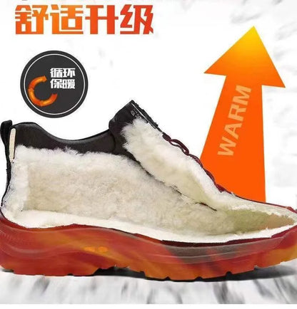 Men’s Winter Sneakers High Top Leather Lined Hiking Casual Sports Shoes