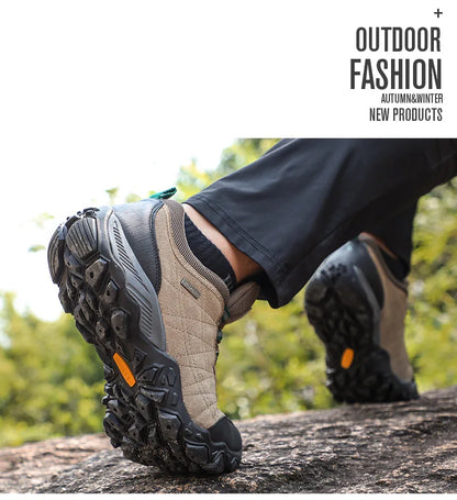 Hiking Shoes Mens Luxury Designer Winter Climbing Trekking Sneakers for Men Leather Outdoor Sports Work Man Shoes 110282A