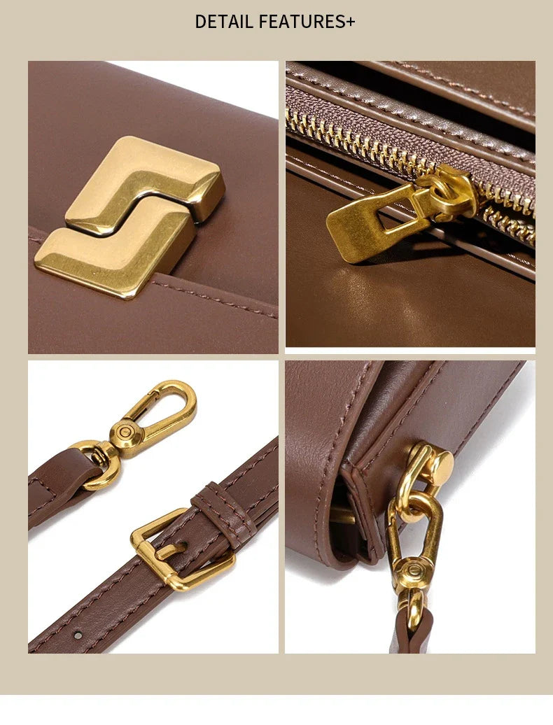 Genuine leather woman bag small square shoulder bag Handbags ladies crossbody bags luxury designer minimalism bag tofu bag