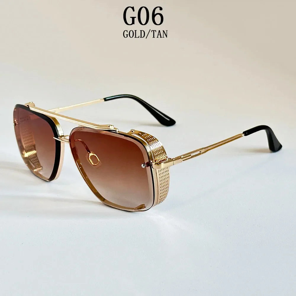 2025 Steampunk Sunglass Men Vintage Square Sunglasses Women Trendy Retro Punk Fashion Glasses Gafas De Sol Hombre Luxe Zonnebril