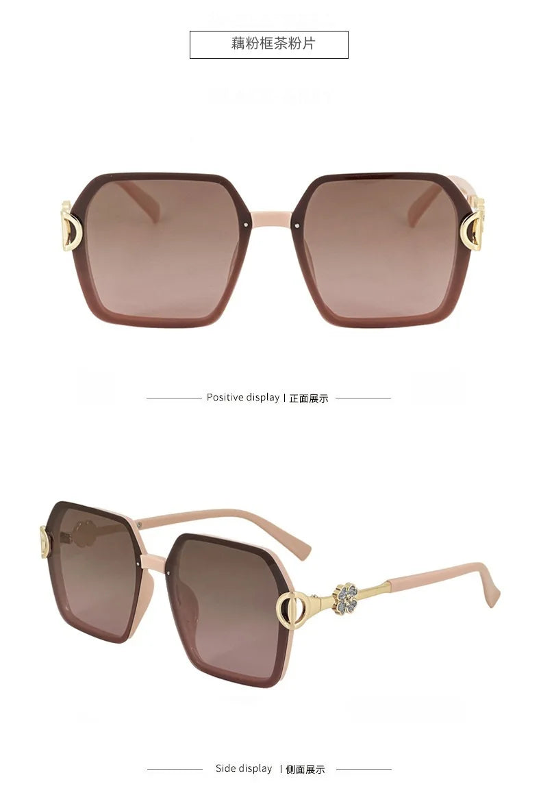 2025 New Sunglasses Ladies Glasses Alloy Legs with Diamound Sunglasses Women Luxury Gafas De Sol UV400