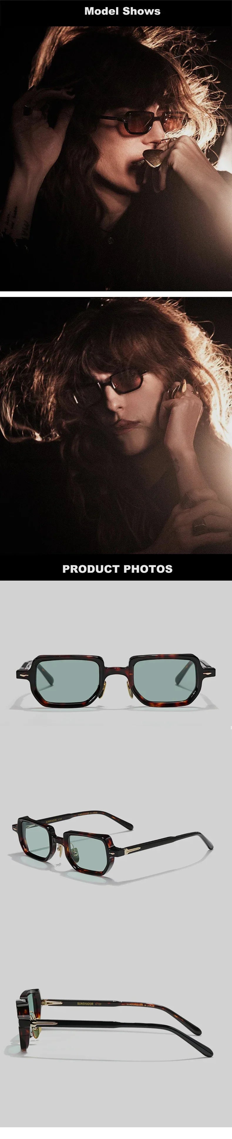 Fashion Luxury Brand  Man Sunglasses SASTATRE Handmade Square Small Frame Sunglasses Woman Outdoor UV400  Protection SUN GLASSES