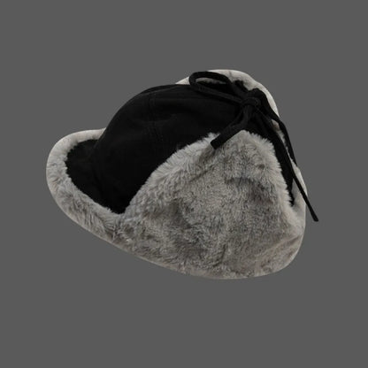Trendy Faux Fur Winter Hat Thick Warm Faux Fur Hat Lamb Wool Bomber Hat Winter Season for Men and Women