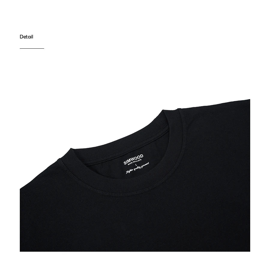 2026 Summer New Oversize 310gsm 100% Cotton T-shirts Men Quality Breathable Solid Color Comfortable Tops