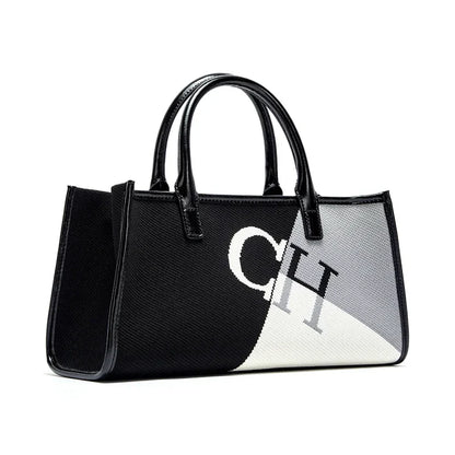 Large Capacity 2025 Women's Handbag Fashion Classic Color Blocked Business Commuter Retro Women's New Handbag