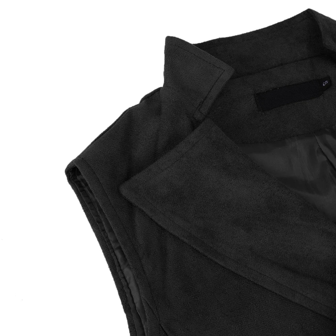 Men Vest Black Velvet Height Lapel Double Button Waistcoat For Wedding Banquet Business Office Casual Daily Work Men Suit Vest
