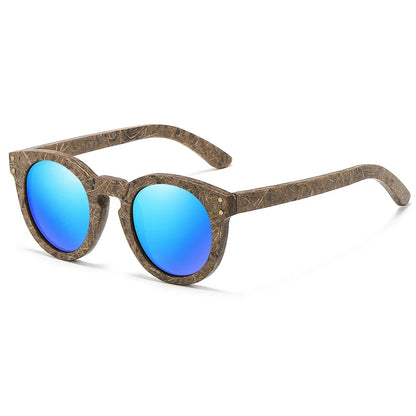 Brand coconut fiber sunglasses Eco-friendly  new wood,made  polarized UV400 protection natural degradation glasses 8242