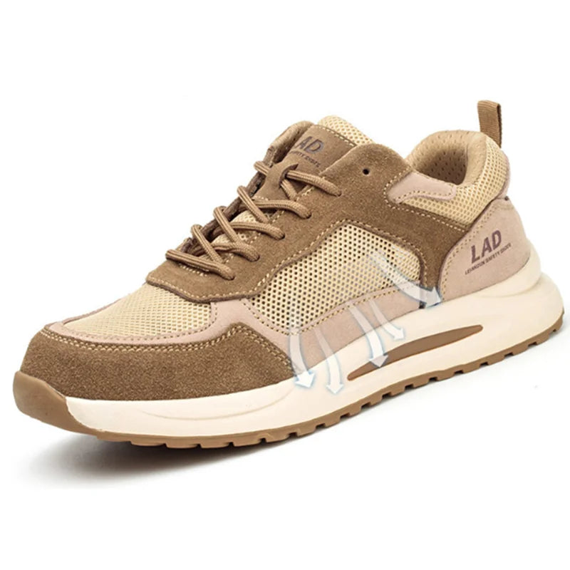 light summer safety shoes for men breathable work shoes odor proof work boots with steel toe cap construction protection shoes