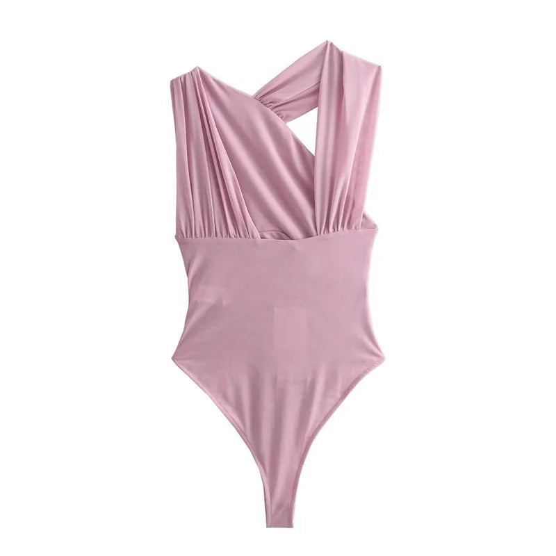 2025 Woman Body Leopard Print Mesh Sleeveless Bodysuit Women Summer Tulle Off Shoulder Tight Bodysuit Lingerie Sexy Body